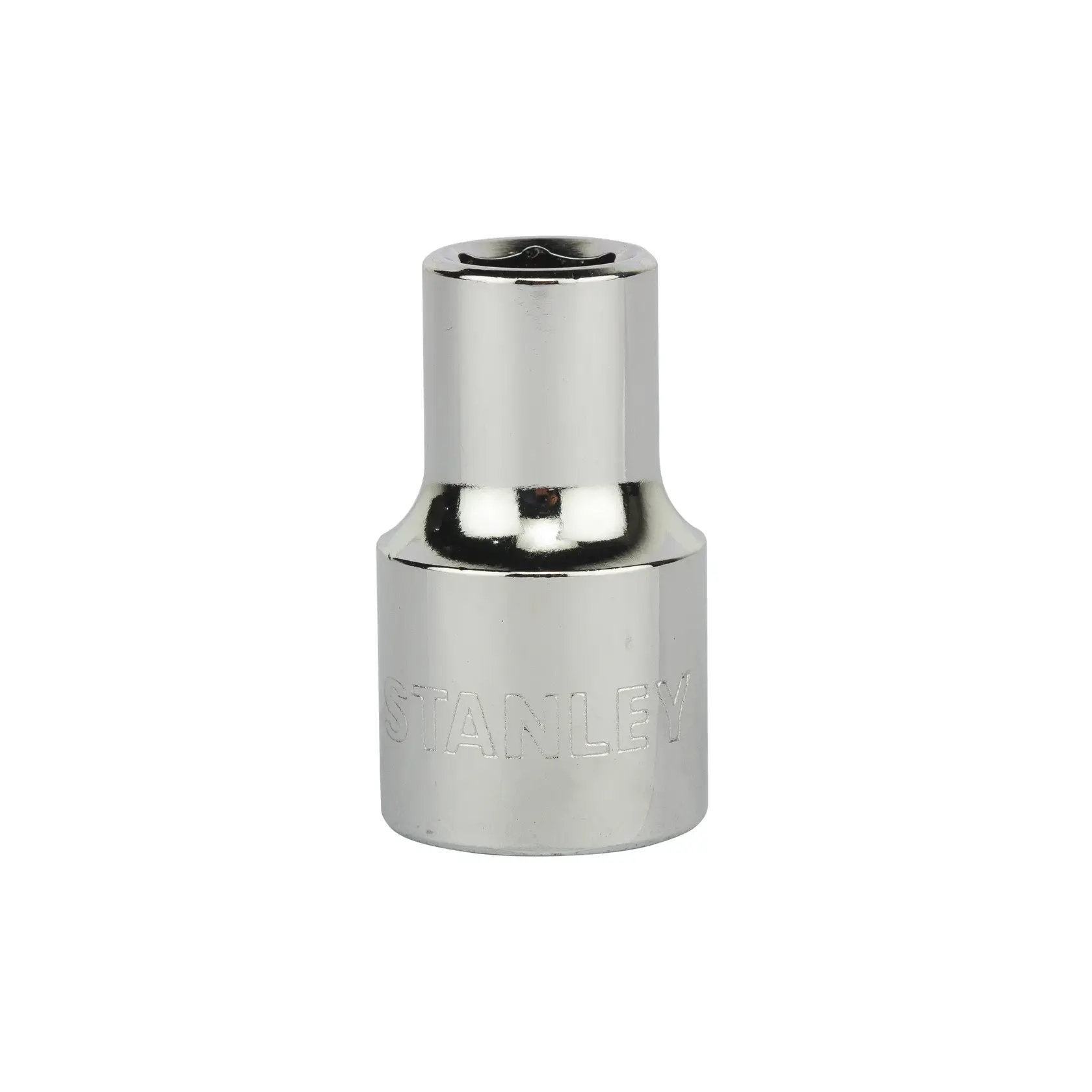 STANLEY 86-510 dado cromado, fotografía de producto ángulo frontal sobre fondo blanco.