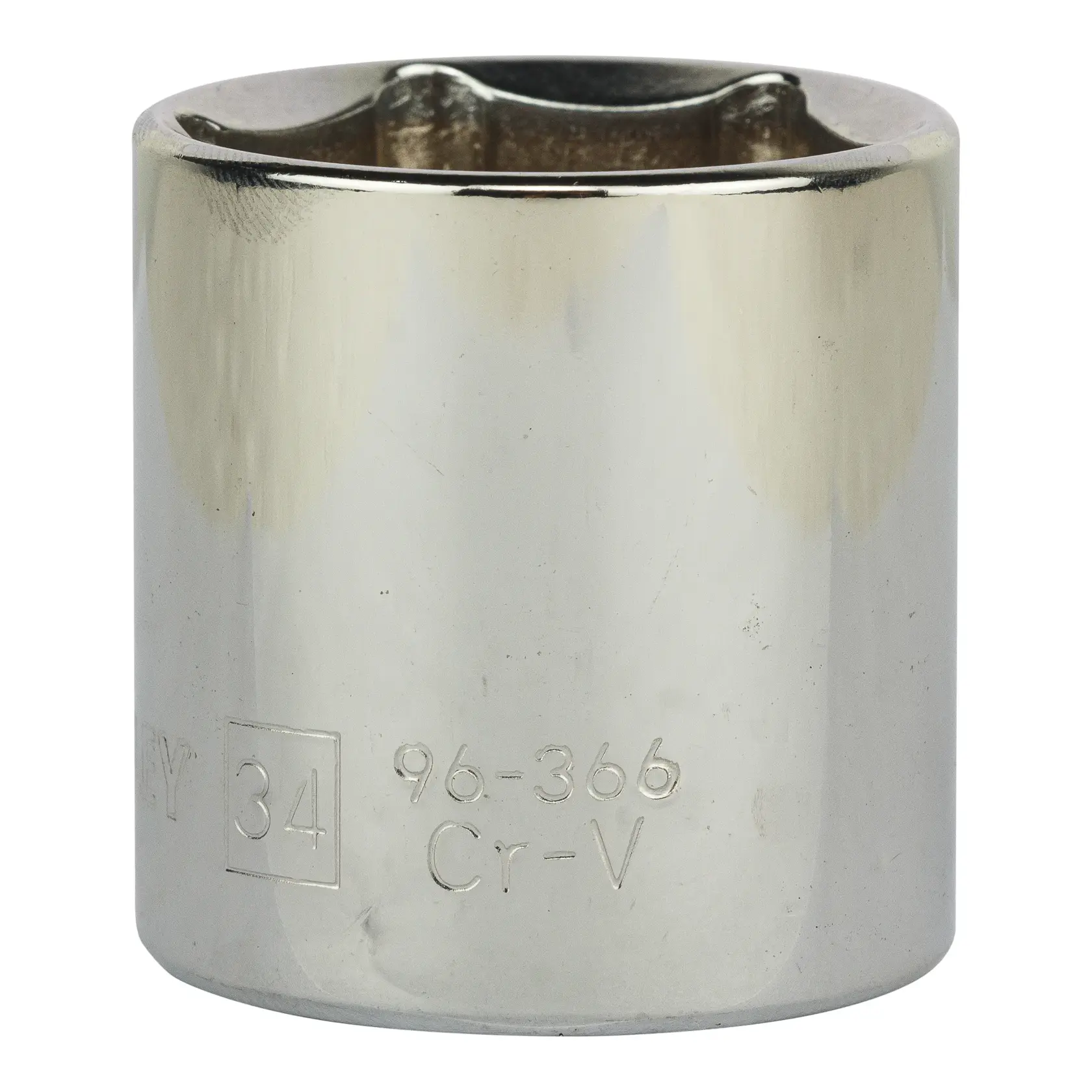 STANLEY 4-86-196 dado cromado, ángulo de cerca, acabado plateado, tamaño y marcas grabadas.
